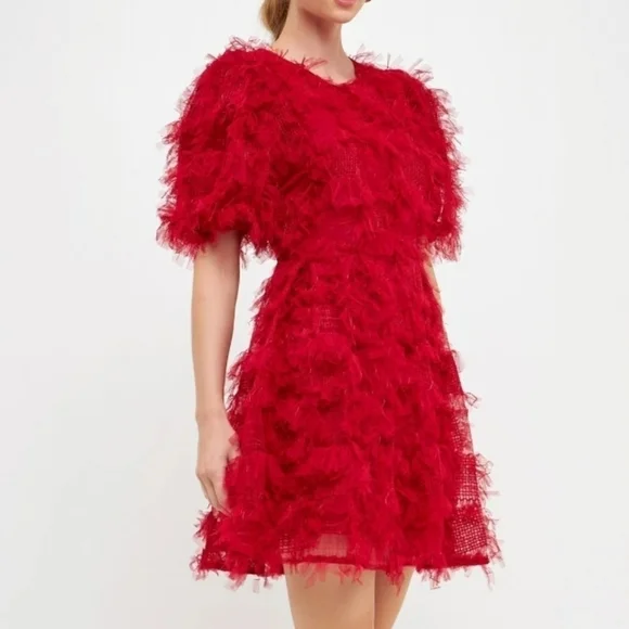 Endless Rose Texture Mesh  Overlay Mini Dress - Picture 5 of 17